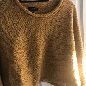 Topshop Cropped Golden Yellow Sweater
